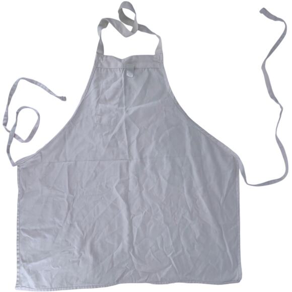 Best Value Textiles All Purpose Kitchen Bib Apron Pen or Tool Pocket Solid White - Picture 6 of 11